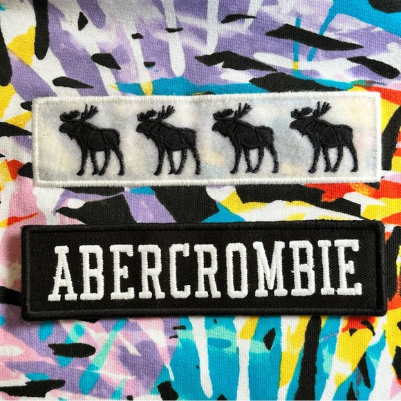Abercrombie Kids Pull Over Hoodie Multi Color Removable Logo Size 15/16 - Picture 8 of 13